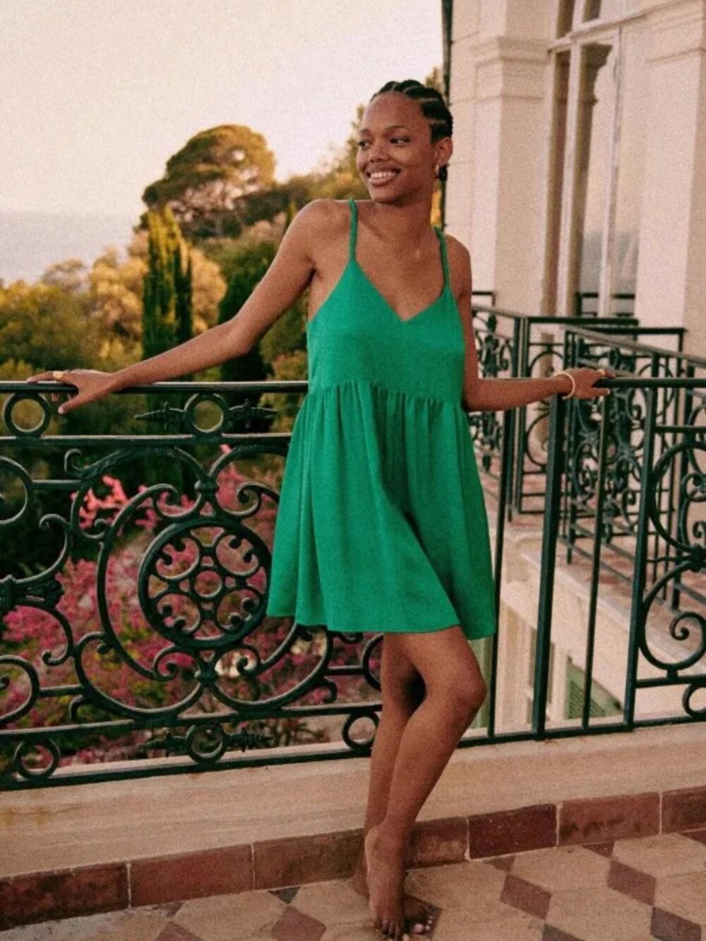 Sezane Baleares Dress Vert Menthe - Size 34